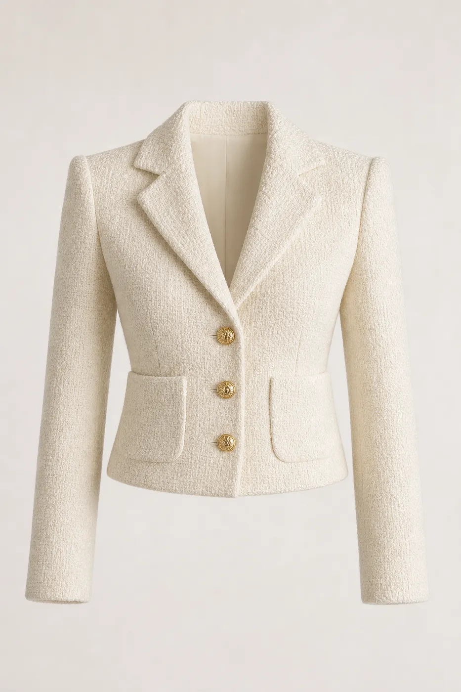 Structured Bouclé Wool Blazer No.24